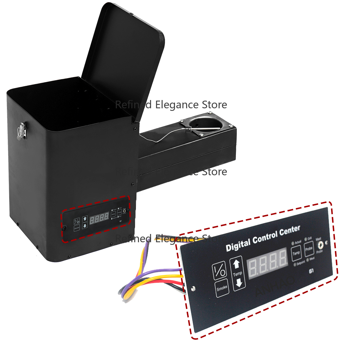 Electric Smoker Bbq - Kit di Assemblaggio Hopper per Affumicatore