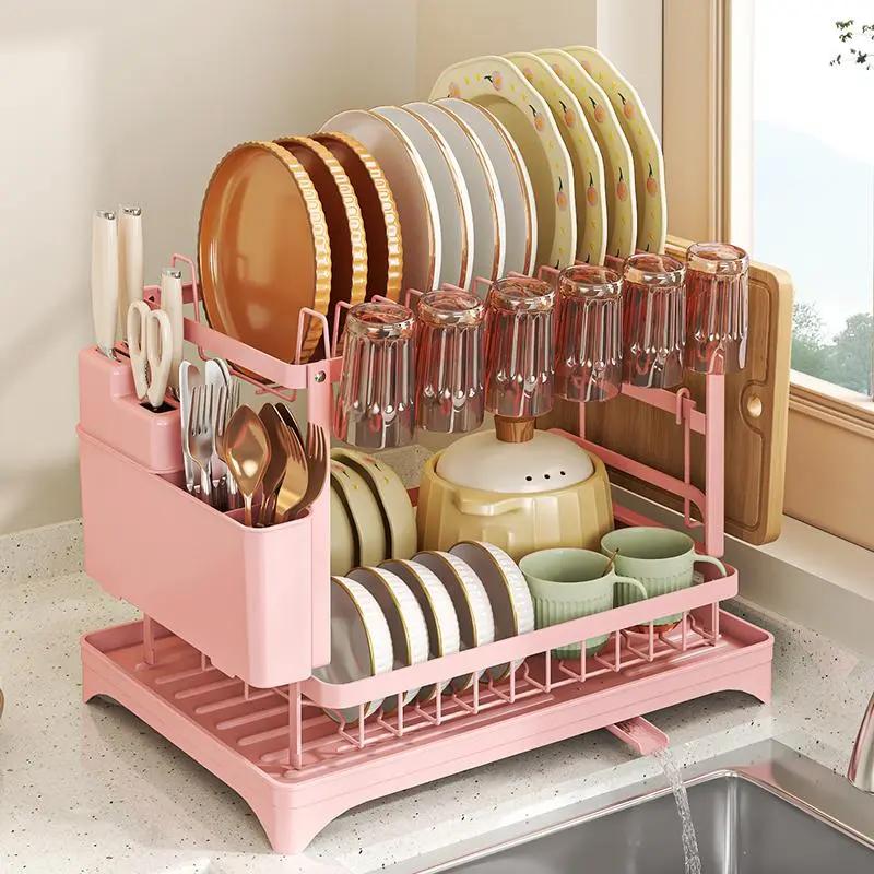 Kitchen Appliances Large - Scolapiatti a 2 Livelli per Piano
