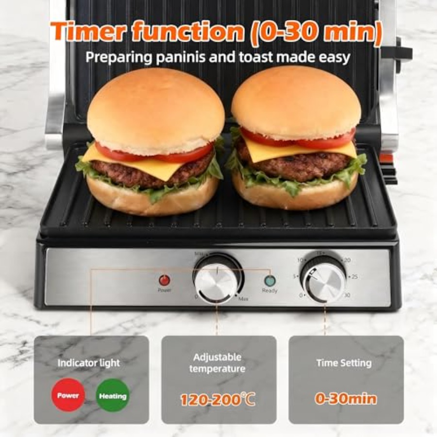 Pressa per Panini con Impostaz - Sandwich Press Grill recensione e prezzo